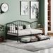 Black Twin Size Iron Daybed: 2 Drawers, Space-Saving Design, Stylish Look