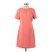 Tommy Hilfiger Casual Dress - Mini High Neck Short sleeves: Pink Print Dresses - Women's Size 4