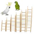 Walbest Wooden Bird Ladder for Cage Bird Parrot Step Ladders Toys Cage Hanging Pet Cage Ladders Climbing Ladder for Parakeets Parrots Cockatoo Lovebirds 5 Steps (9.45inch)