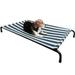Dogbed4less Premium Heavy Duty Chew Proof Metal Elevated Pet Bed Cot Frame Fabric for Medium to Extra Large Dog 48x30x4.5