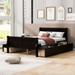 Espresso Full Solid Wood Platform Bed With 4 Drawers And Streamlined Headboard & Footboard, Space-Saving, Durable Construction