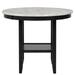 5-pc Round Counter Height Faux Marble Dining Table Set w/ 4 Dining Chairs