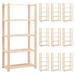 vidaXL Storage Rack Shelving Unit Storage Shelf 5-Tier Solid Pinewood 551.2 lb