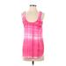 Calvin Klein Sleeveless Blouse: Pink Tie-dye Tops - Women's Size Small