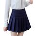 Pgeraug Fall Dresses for Women 2024 High Waist Pleated Mini Skirt Slim Waist Tennis Skirt Dress for Women Navy L