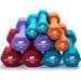Fitness Alley Neoprene Workout Dumbbells - Non Slip Anti Roll Exercise & Fitness Dumbbells Combo - Hex Shaped Hand weights for Men & Women(3 5 8 10 & 12lb Dumbbells)