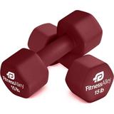 Fitness Alley Neoprene Coated Workout Dumbbells set of 2 â€“ Anti Roll Non Slip with Smooth Grip Fitness & Exercise Dumbbells â€“ Hexagon Shaped Hand Weights for Women & Men(15 Pounds)