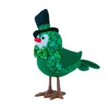 Green Hat Festival Irish Festival Green Leaf Festival Glow Bird Figurine Desktop Ornament Applicate For Living Room Study Bedroom Toys For Child Party For Home Congratulations
