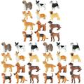 36 Pcs Puppy Model Pit Bull Dog Toys Miniature Animals Easter for Kids Educational Models Lifelike Ornaments Child