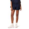 Amazon Essentials Damen Short aus Stretch-Baumwolle mit mittelhoher Taille und lockerer Passform zum Hineinschlüpfen, Marineblau, XXL