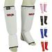 MRX BOXING & FITNESS Muay Thai Shin Guards Kick Boxing Leg & Foot Protector Pad MMA Shin Guard Extra Padding for Men or Women (White XXL)