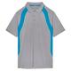 Fila Men`s Back Spin Short Sleeve Tennis Polo Silver Sconce and Hawaiian Ocean ( SMALL )