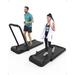 2 in 1 Folding Treadmill Foldable Electric Treadmill 2.25HP 0.6-6.2 MPH/0.6-3.8MPH LCD Display Under Desk Treadmill Walking Pad Treadmill for Office Home Gym Workout