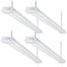 4 Pack LED Shop Light for Garage 4ft Linkable 5000K Daylight 40W Surface Mount & Suspended Mount