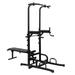 Mulanimo Power Tower with Bench Pull Up Bar Dip Station Adjustable Height Dip Stand Heavy Duty Multi-Function Fitness Rack for Gym Home Living Room