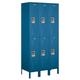 Salsbury Industries Standard Metal Locker-Double Tier-3 Wide-Blue-Unassembled