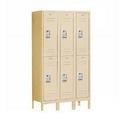 Salsbury Industries Standard Metal Locker-Double Tier-3 Wide-Tan-Unassembled