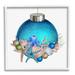 Stupell Industries Nautical Sea Life Holiday Ornament Holiday Painting White Framed Art Print Wall Art