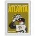 Atlanta - Home of the Braves - Delta Air Lines - Vintage Airline Travel Poster c.1960s - Japanese Unryu Rice Paper Art Print (Unframed) 12 x 16 in