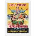 Paradise Hawaiian Style (Paradis Hawaien) - Starring Elvis Presley - Vintage Film Movie Poster c.1966 - Japanese Unryu Rice Paper Art Print (Unframed) 18 x 24 in