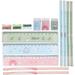 6 Sets of Simple Stationery Creative Erasers Office Pencils Home Pencil Sharpeners Ruler for Kids