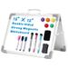 STOBOK Dry Erase Board Double Sided Magnetic Whiteboard Portable Easy Carry Dry Erase Whiteboard with Markers & Magnets & Board Erasers for School Home Office