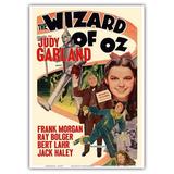 The Wizard of Oz - Starring Judy Garland - Vintage Film Movie Poster c.1949 - Master Art Print 10in x 14in