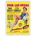 Viva Las Vegas (Meet Me in Las Vegas) - starring Dan Dailey Cyd Charisse - Vintage Film Movie Poster c.1956 - Master Art Print 10in x 14in