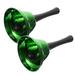 2Pcs Xmas Service Bells Iron Hand Bells Santa Claus Jingle Call Hand Bell Gathering Bells