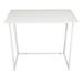 Modern Collapsible Computer Desk Sturdy Folding Laptop Table Foldable Writing Desk for Home Office No-Assemble Space-Saving White