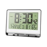 Atomic Clock with Indoor Temperature and Humidity -Setting Digital Wall Clock or Desk Clock Battery Operated