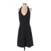 Talbots Casual Dress - Mini: Black Polka Dots Dresses - Women's Size Small Petite