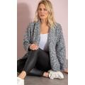 Brands - Klass Drape Front Boucle Jacket Black/White Women's