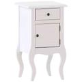 Vida Designs Nishano 1 Drawer 1 Door Bedside Chest Drawers Storage Cabinet, White