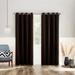 Sun Zero™ 2-Pc. Brandon Magnetic Closure Grommet Curtain Panel by BrylaneHome in Chocolate (Size 108"W 96" L)