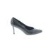 Salvatore Ferragamo Heels: Slip-on Stilleto Cocktail Party Black Solid Shoes - Women's Size 10 - Almond Toe