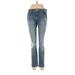 LC Lauren Conrad Jeans - Low Rise Skinny Leg Boyfriend: Blue Bottoms - Women's Size 4 - Medium Wash
