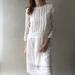 Free People Dresses | Free People Candela Drop Waist Sheer Dress Cream Embroidered Pleated | Color: Cream | Size: Xs