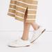 Madewell Shoes | Madewell Court Sneakers In White Leather | Color: White | Size: 9