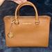 Michael Kors Bags | Michael Kors Sutton Leather Medium Satchel Handbag - Brown | Color: Brown | Size: Os