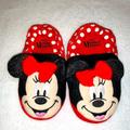 Disney Shoes | Disney Minnie Mouse Slippers For Girls | Color: Black/Red | Size: 12g