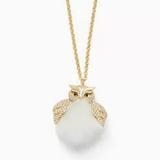 Kate Spade Jewelry | Kate Spade Owl Star Necklace, Gold Tone, White | Color: Gold/White | Size: Os