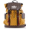 Gucci Bags | Gucci X Adidas Double Pocket Buckle Backpack Gg Coated Canvas Medium | Color: Gold | Size: Medium