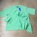 Adidas Tops | Adidas Originals J Koo Women Ruffle Short Sleeve Green Crew Women’s Large | Color: Green | Size: L