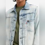 Levi's Jackets & Coats | Levi's Premium Type 1 Denim Trucker Jacket Double Pleated Cinch Back Men's Sz Xl | Color: Blue | Size: Xl
