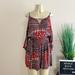 American Eagle Outfitters Dresses | American Eagle | Cold Shoulder Patchwork Mini Dress Sz S | Color: Black/Red | Size: S