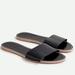 J. Crew Shoes | New J. Crew Capri Slide Sandals In Vachetta Leather Black | Color: Black | Size: 7