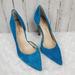Jessica Simpson Shoes | Jessica Simpson Suede Claudette Heels Cerulean Blue Size 7.5 | Color: Blue | Size: 6