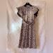 Tory Burch Dresses | Leopard Print Tory Burch Embossed A-Line Belted Dress Size S | Color: Brown/Tan | Size: S