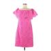 Jessica Howard Casual Dress - Shift Square Short sleeves: Pink Print Dresses - Women's Size 6